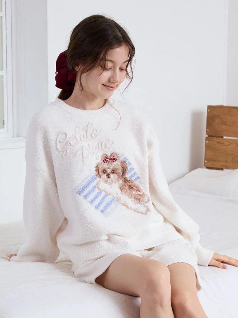 新品♥️ジェラートピケ シーズージャガードプルオーバー OWHT　ジェラピケ