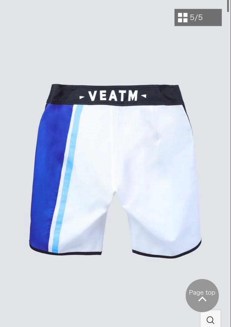 VEATM サーフパンツ　フィジーク　Mサイズ ホワイト/ブルー