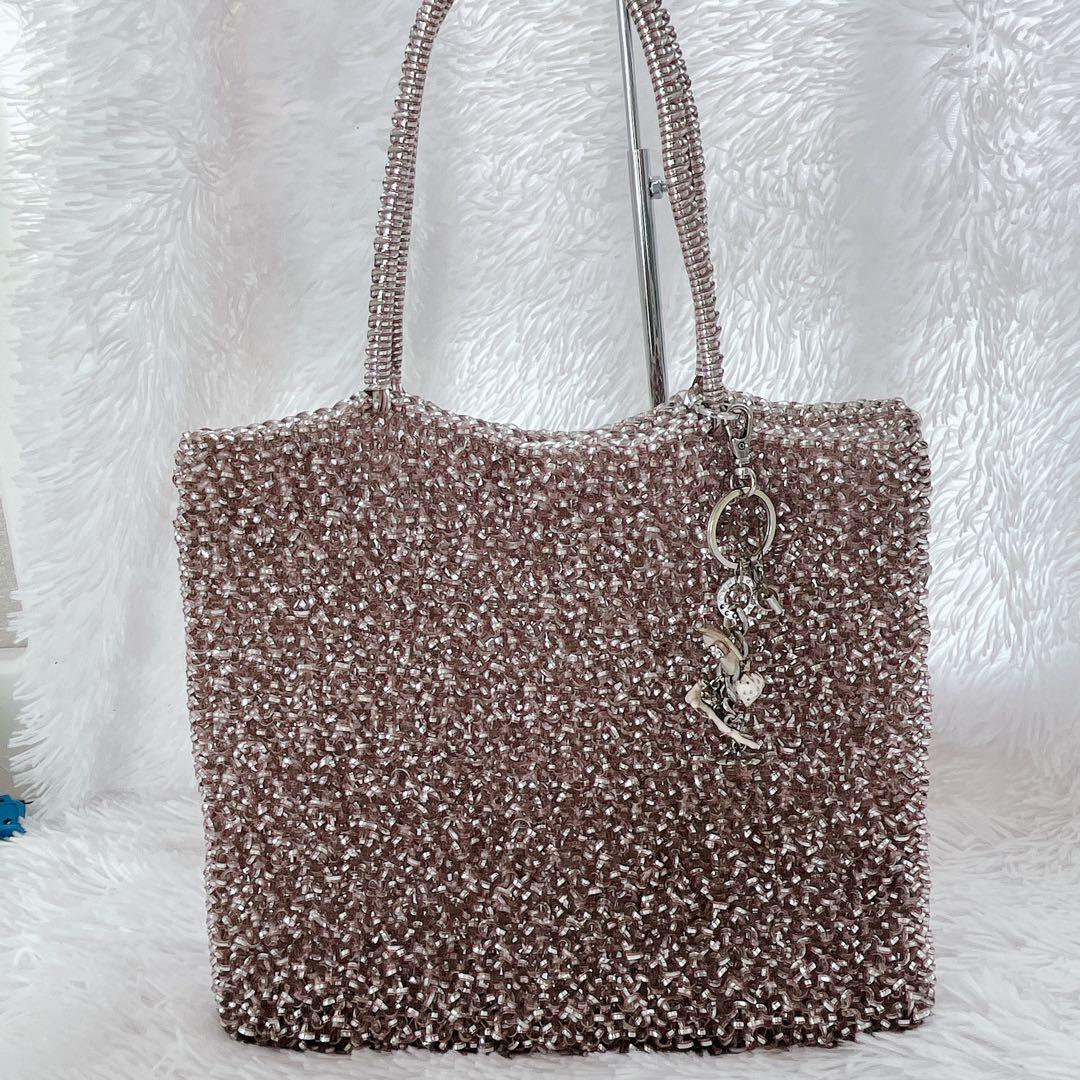 チャーム付✨アンテプリマ スタンダードスクエアラージ シルバー ピンク お呼ばれ