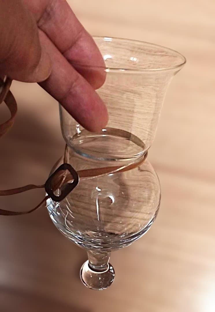 珍品ホルムガード(デンマーク工房)ネックワイングラス～革ストラップバイキング由来