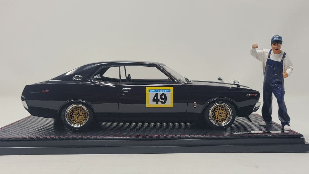 ミニカー 1/18 Laurel 2000SGX Purple With Mr.Sata