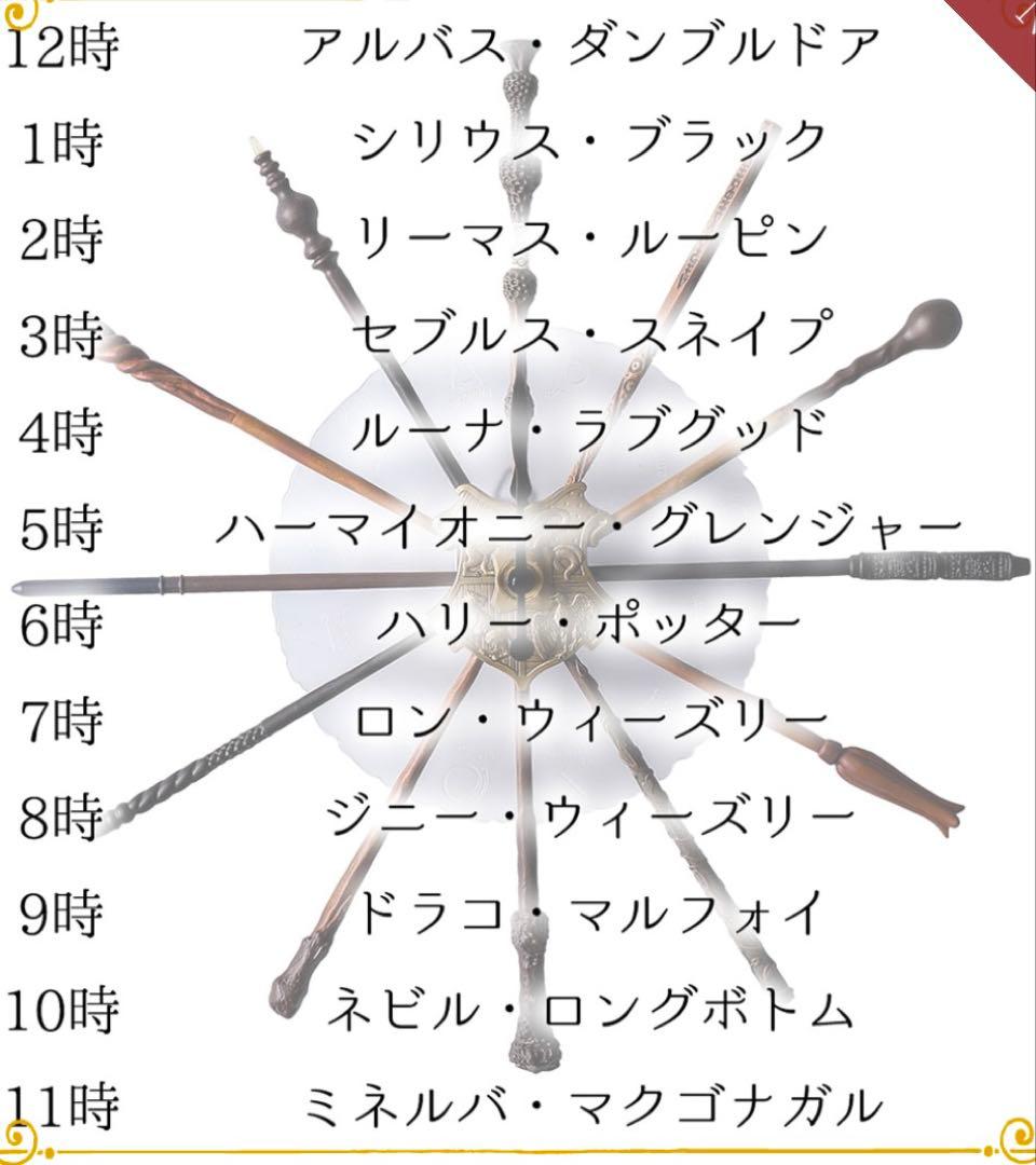 ハリー・ポッター ワンド ウォールクロック 時計　壁掛け