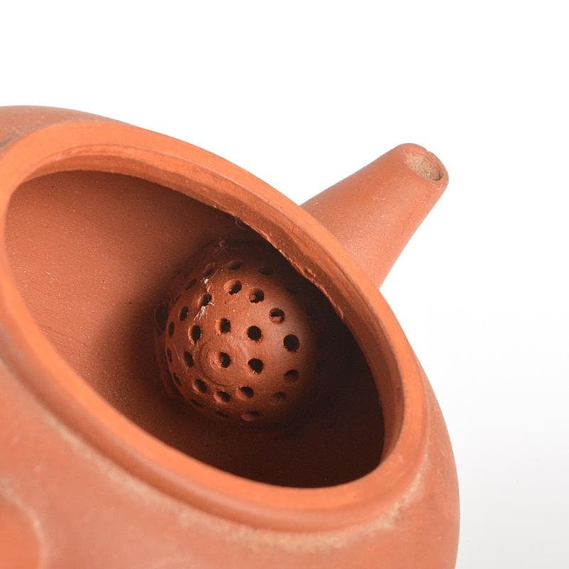 中国　紫砂　朱泥　急須　茶壷　在銘　C　R6285