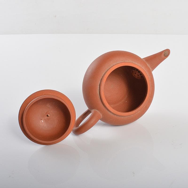 中国　紫砂　朱泥　急須　茶壷　在銘　C　R6285