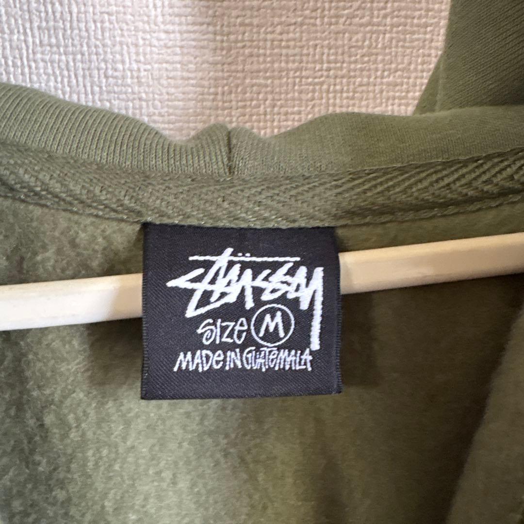 STUSSY ジップパーカ カーキ サイズM