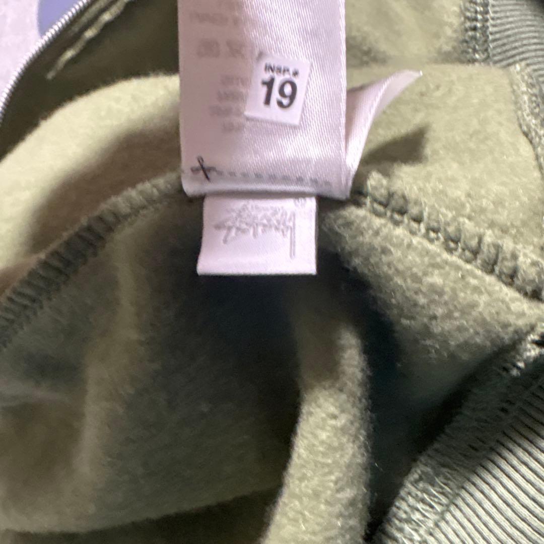 STUSSY ジップパーカ カーキ サイズM