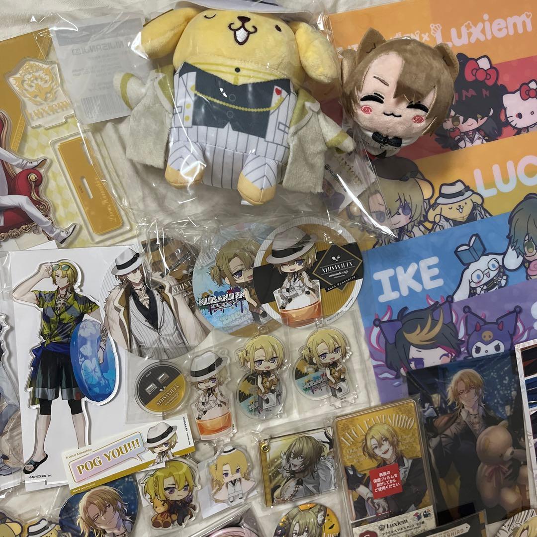 にじさんじENルカカネシロ グッズ47点まとめ売りアクスタ 缶バッジ ぬいぐるみ