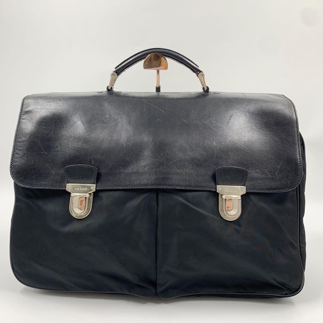 【✨良品✨】プラダ ブリーフケース レザー ナイロン ブラック