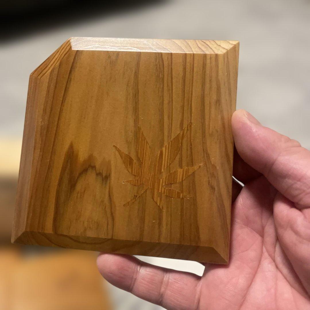 世界遺産　屋久杉のもみじ彫刻 銘々皿　5枚セット　茶道、茶室、おもてなし