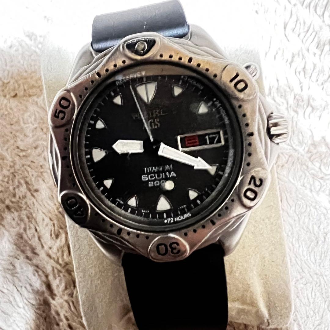 ビンテージ品美品稼働　スキューバ　クォーツダイバー