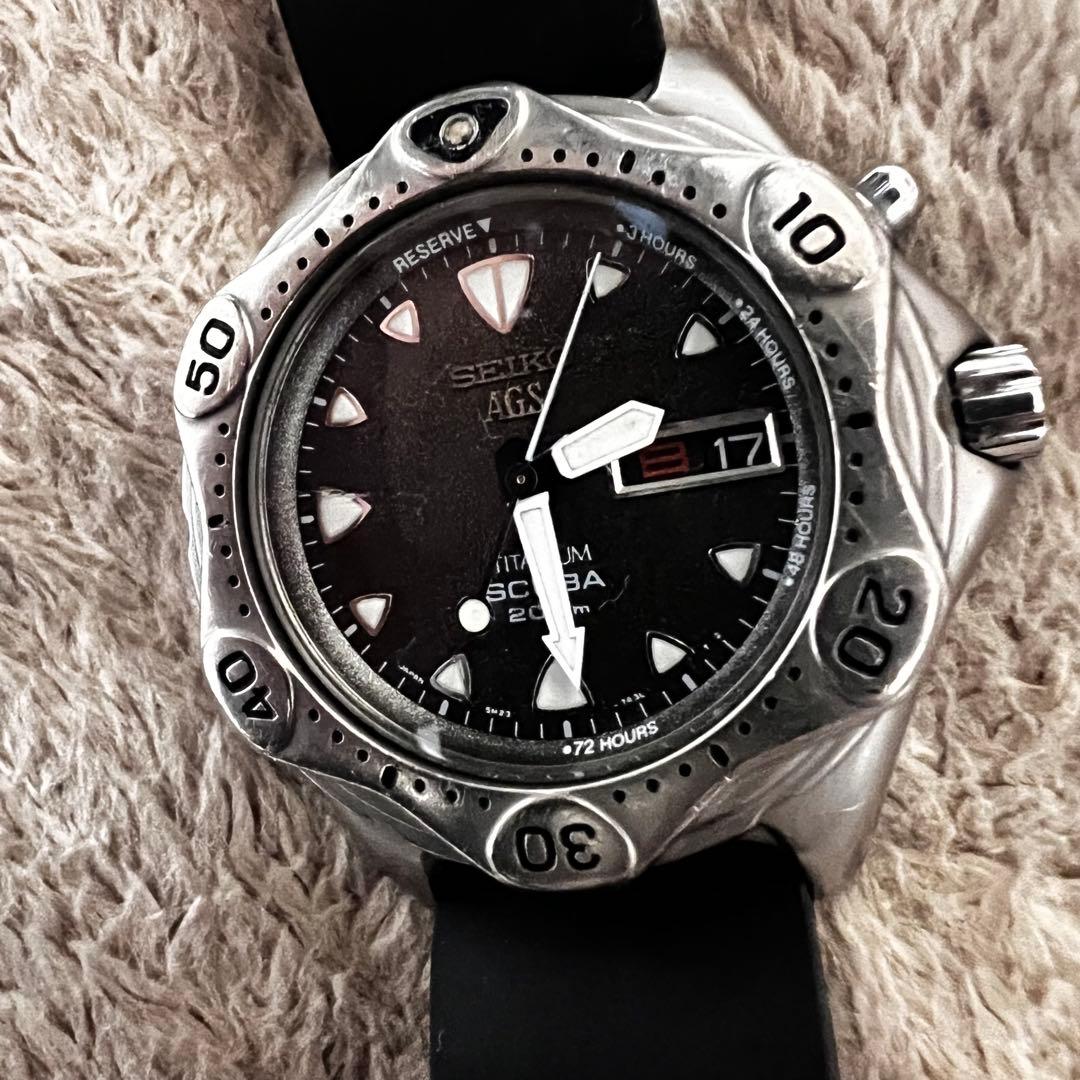 ビンテージ品美品稼働　スキューバ　クォーツダイバー