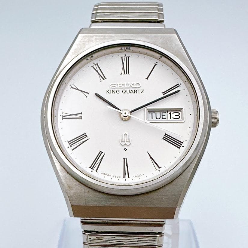 セイコー キングクォーツ ヴィンテージ メンズ腕時計 デイデイト 動作良好