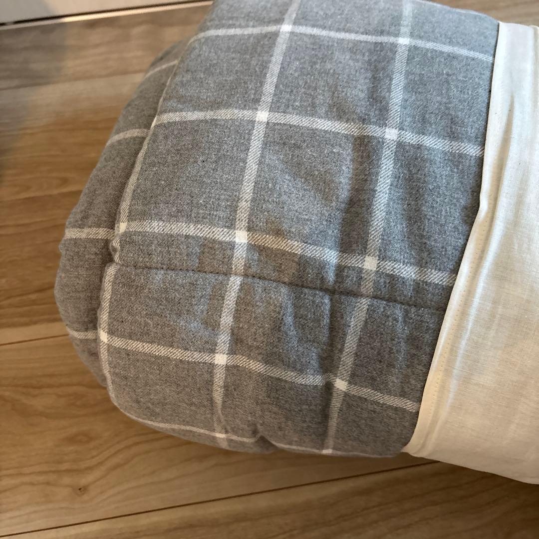 無印良品　フランネル　こたつふとん　楕円・長方形用　グレー