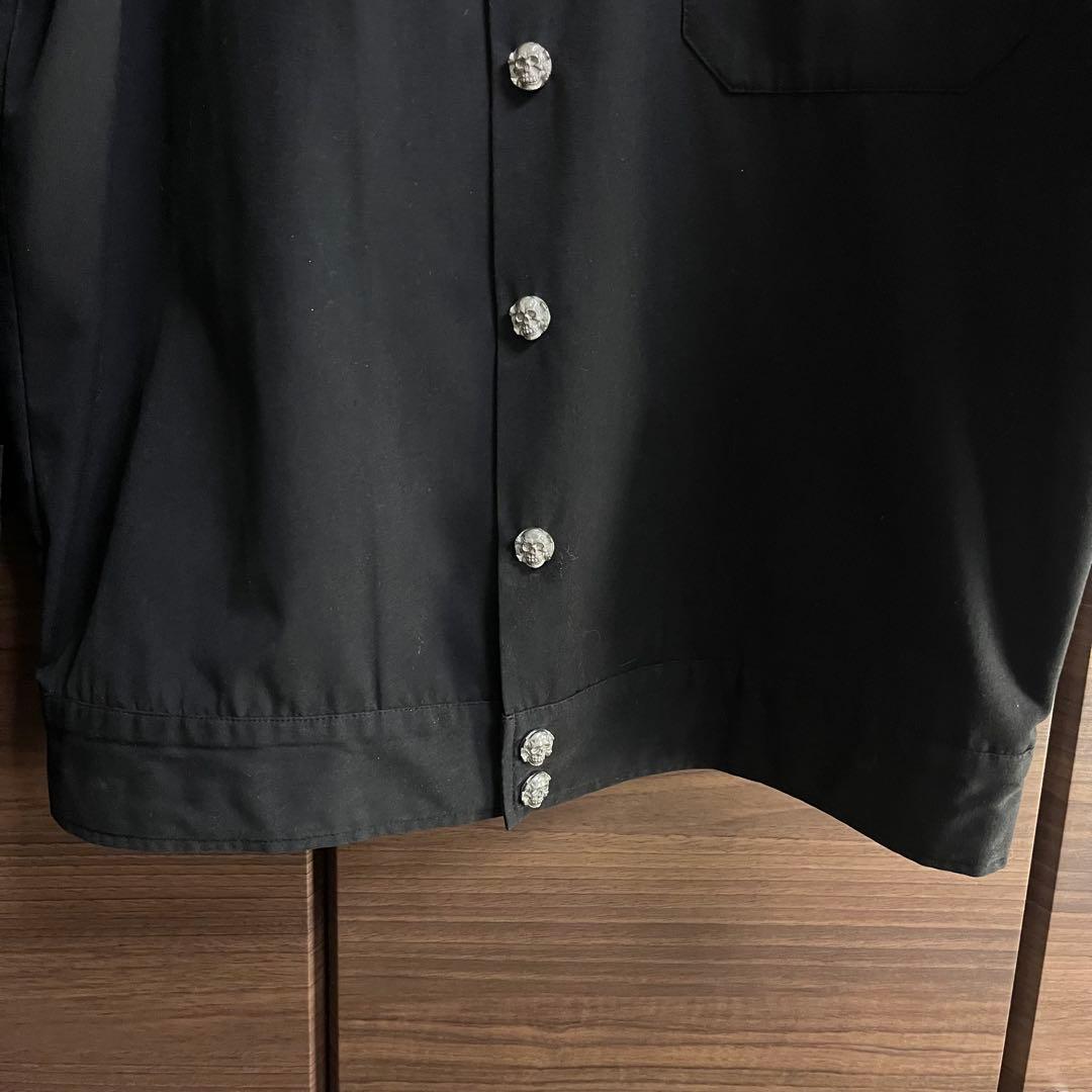 クリームソーダ ワークジャケット ボーリングシャツ L 黒ドクロボタン 35周年