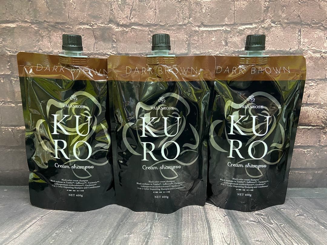 VR クロクリームシャンプー ダークブラウン 400g×3