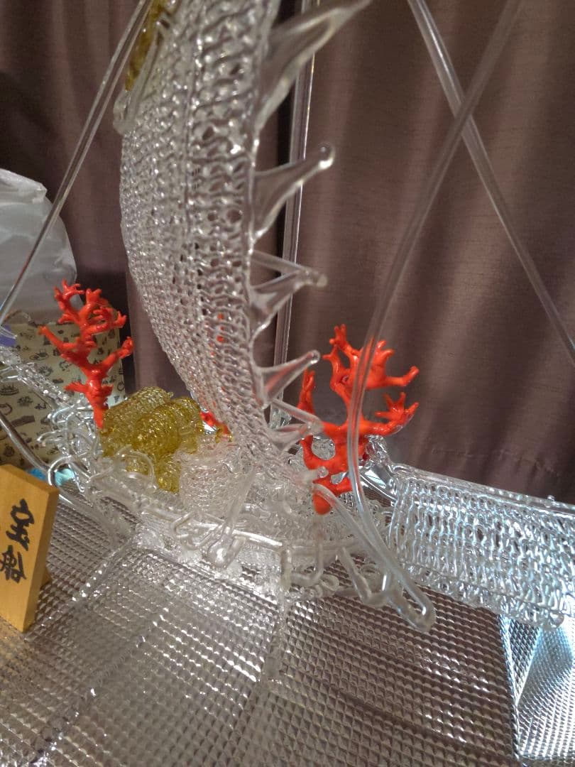 山野史郎作 網目硝子細工　 　宝船