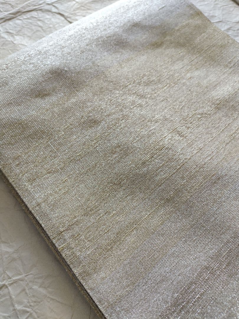 ちはやふる値下げ　桝屋高尾　ねん金綴錦　彩絵菊文　両面　袋帯