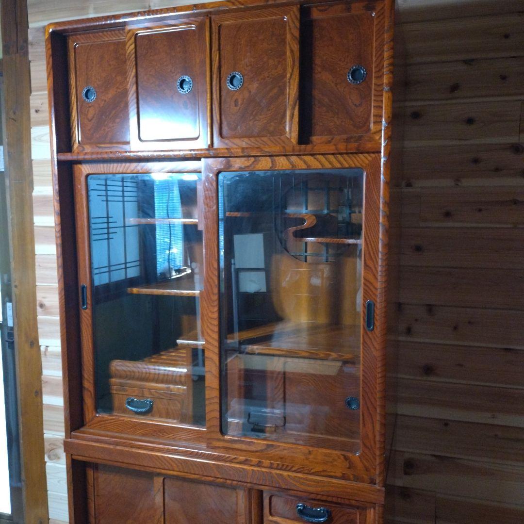 [美品/欠損なし]半軒　茶箪笥　柿棚　(上部)※下部同時購入要