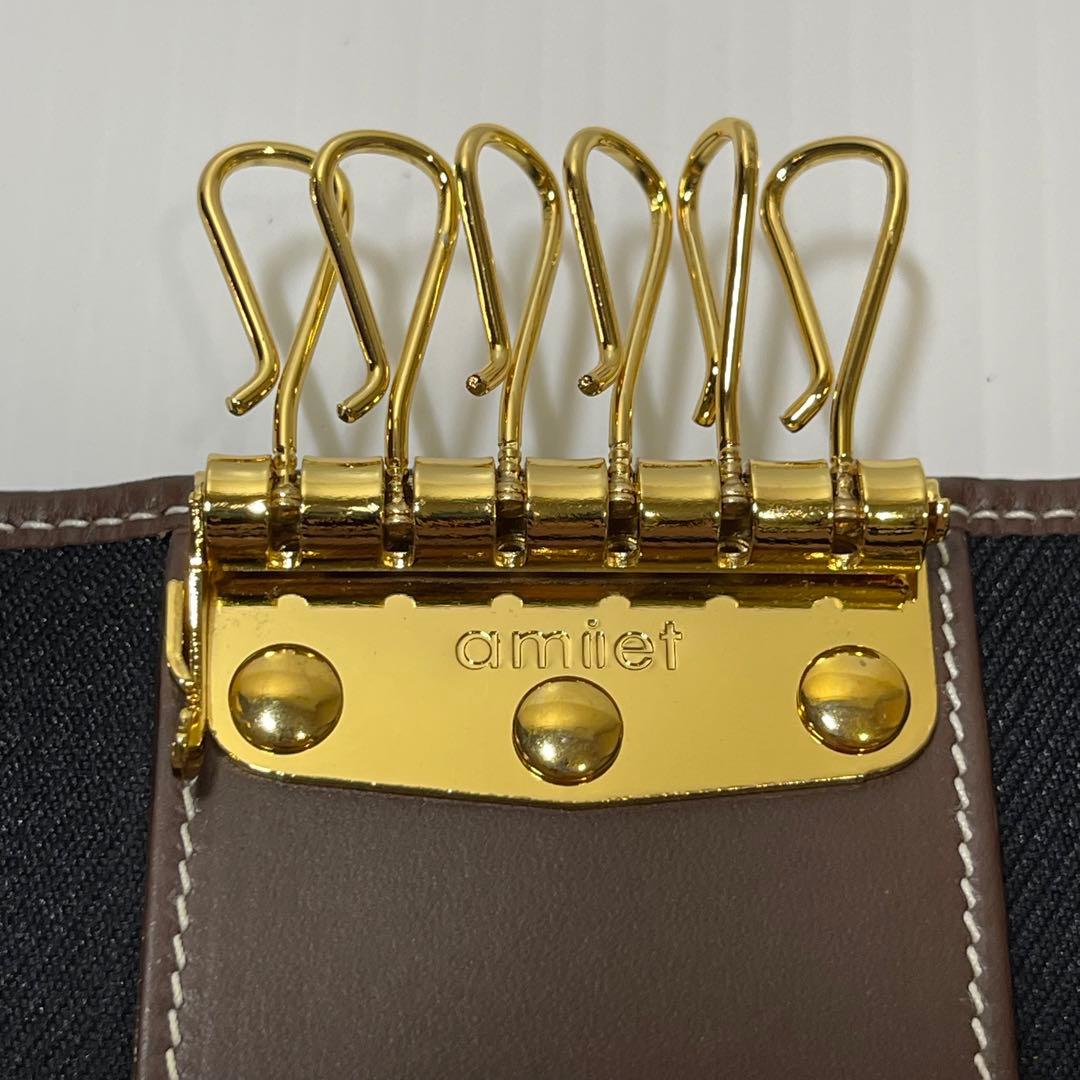 新品未使用【ハンティングワールド】6連キーケース ブラックサファリ