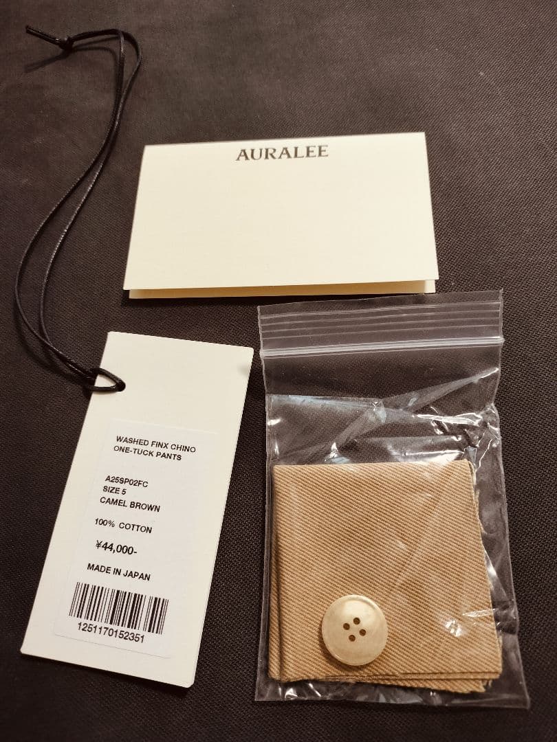 パンツ AURALEE 25SS FINX CHINO ONE-TUCK PANTS 5