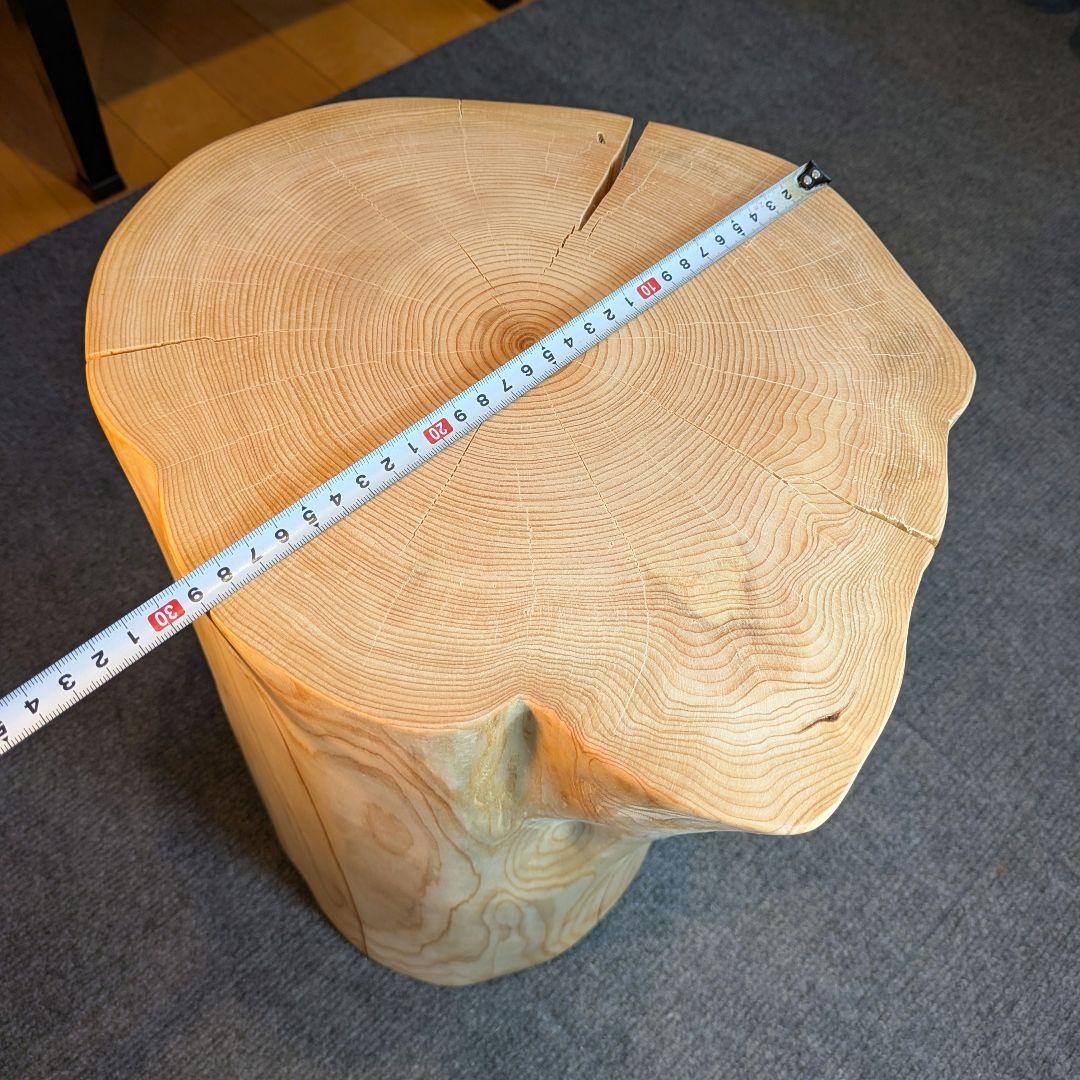 檜　切り株　丸太　椅子　スツール　 高さ約42.5cm