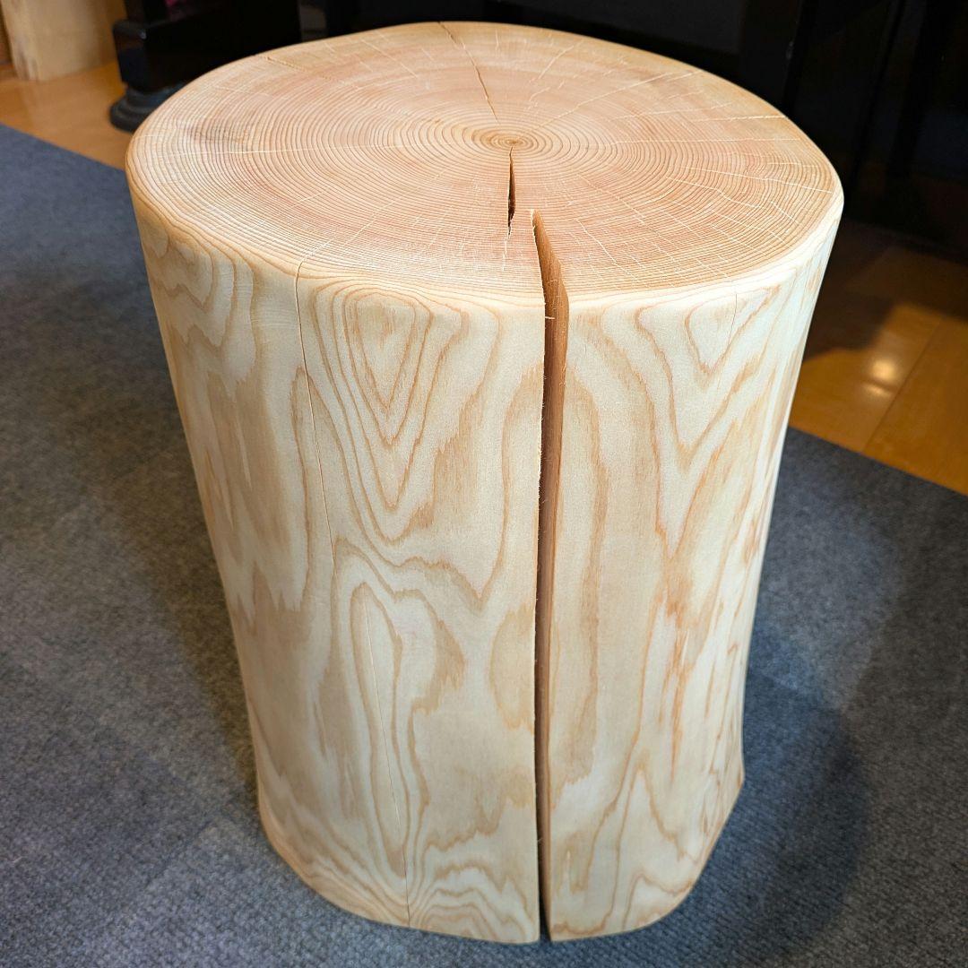 檜　切り株　丸太　椅子　スツール　 高さ約42.5cm