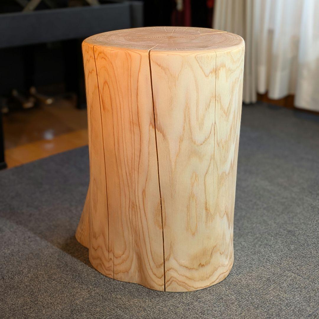 檜　切り株　丸太　椅子　スツール　 高さ約42.5cm