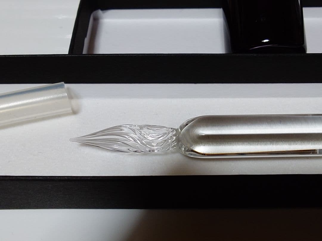 ガラスペン　中字〜細中字　箱付き