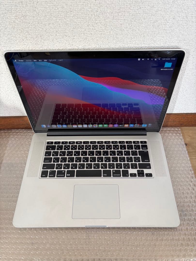 MacBook Pro 15インチ A1398 NVIDIA GT Iris