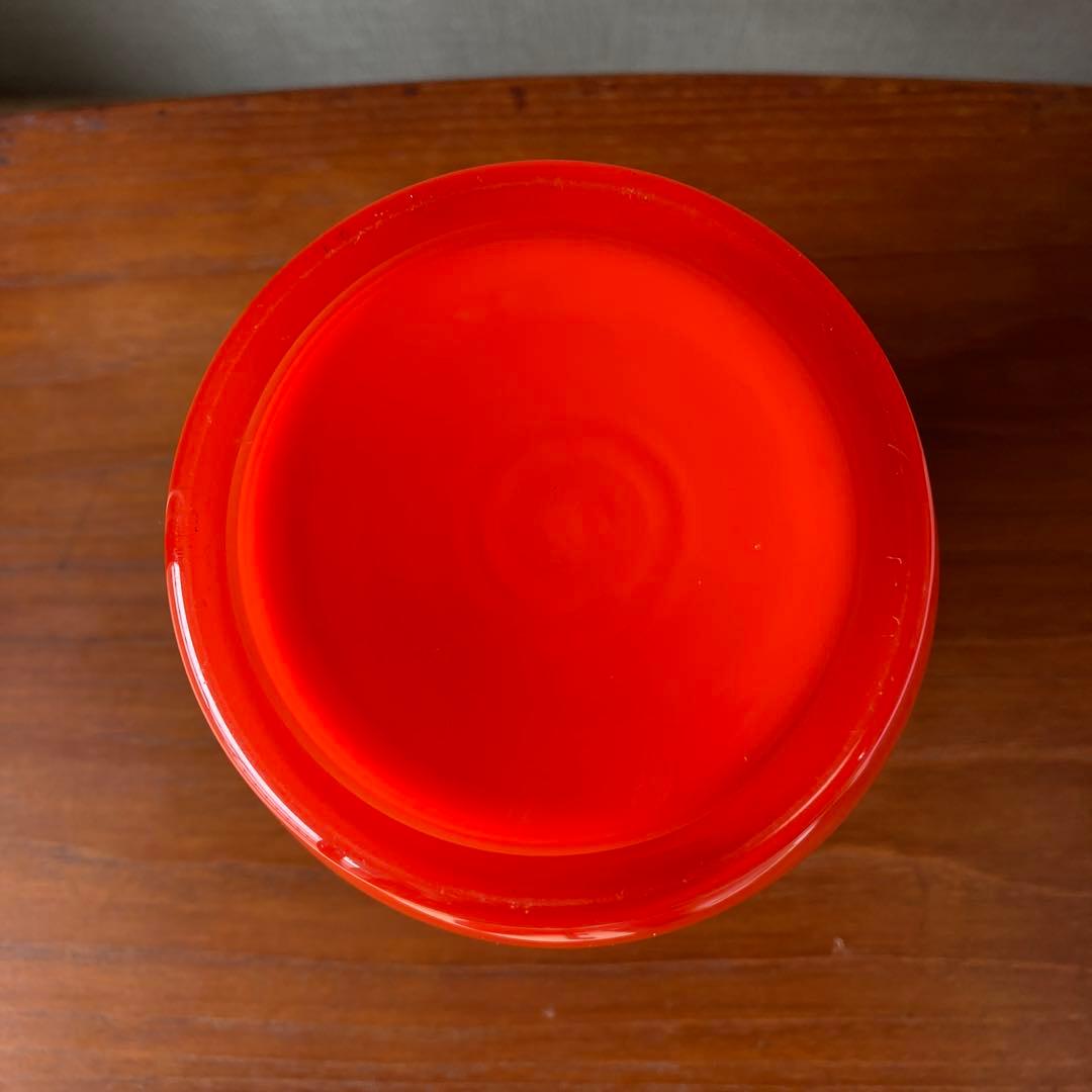 イタリア製　オレンジのガラス花瓶