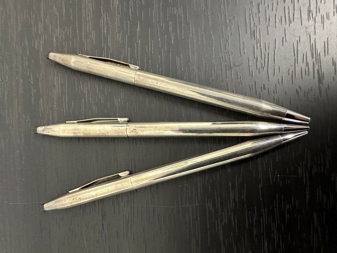 ★希少レトロ3本セット★ CROSS クロス クラシックセンチュリー シルバー