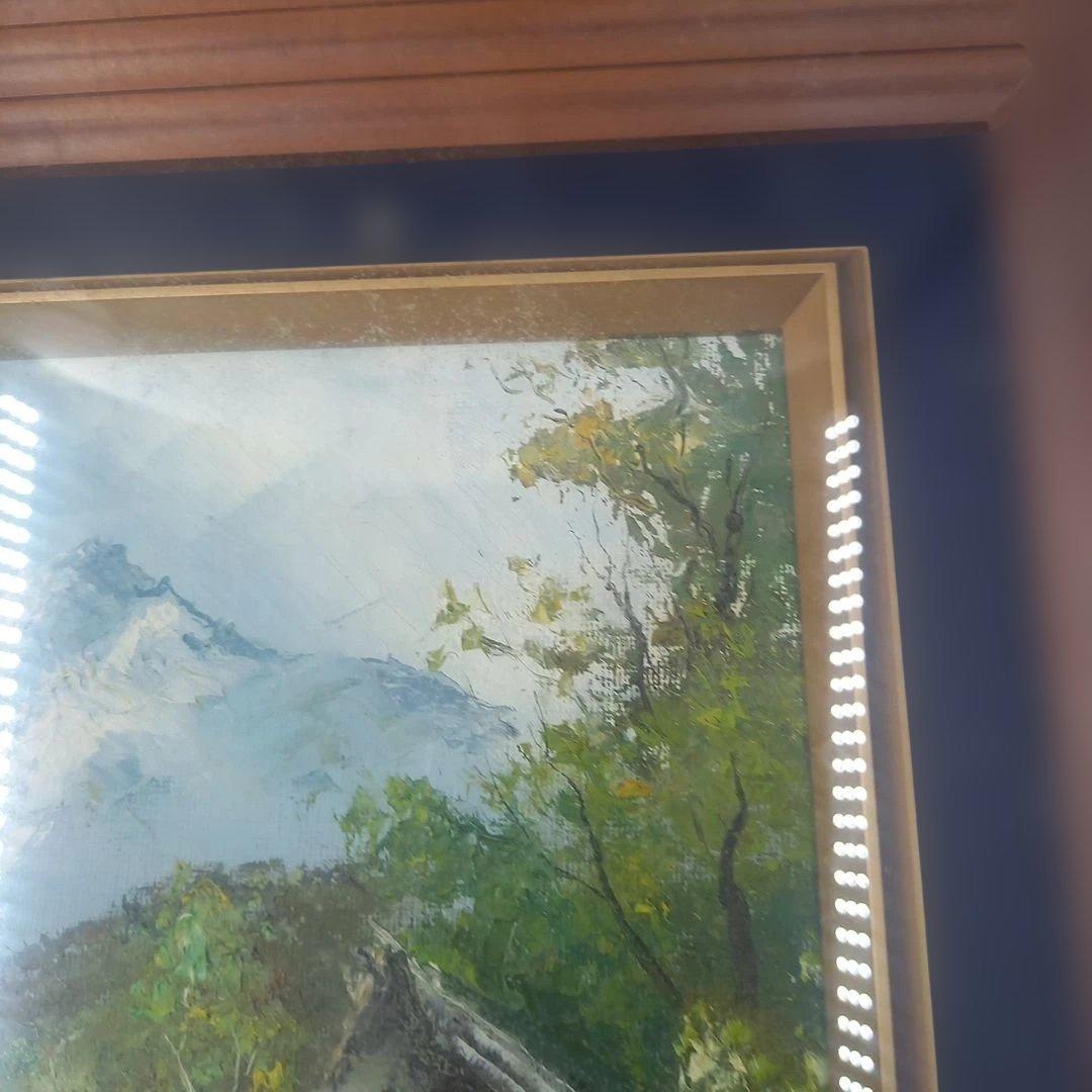 油彩肉筆画「白馬連峰」