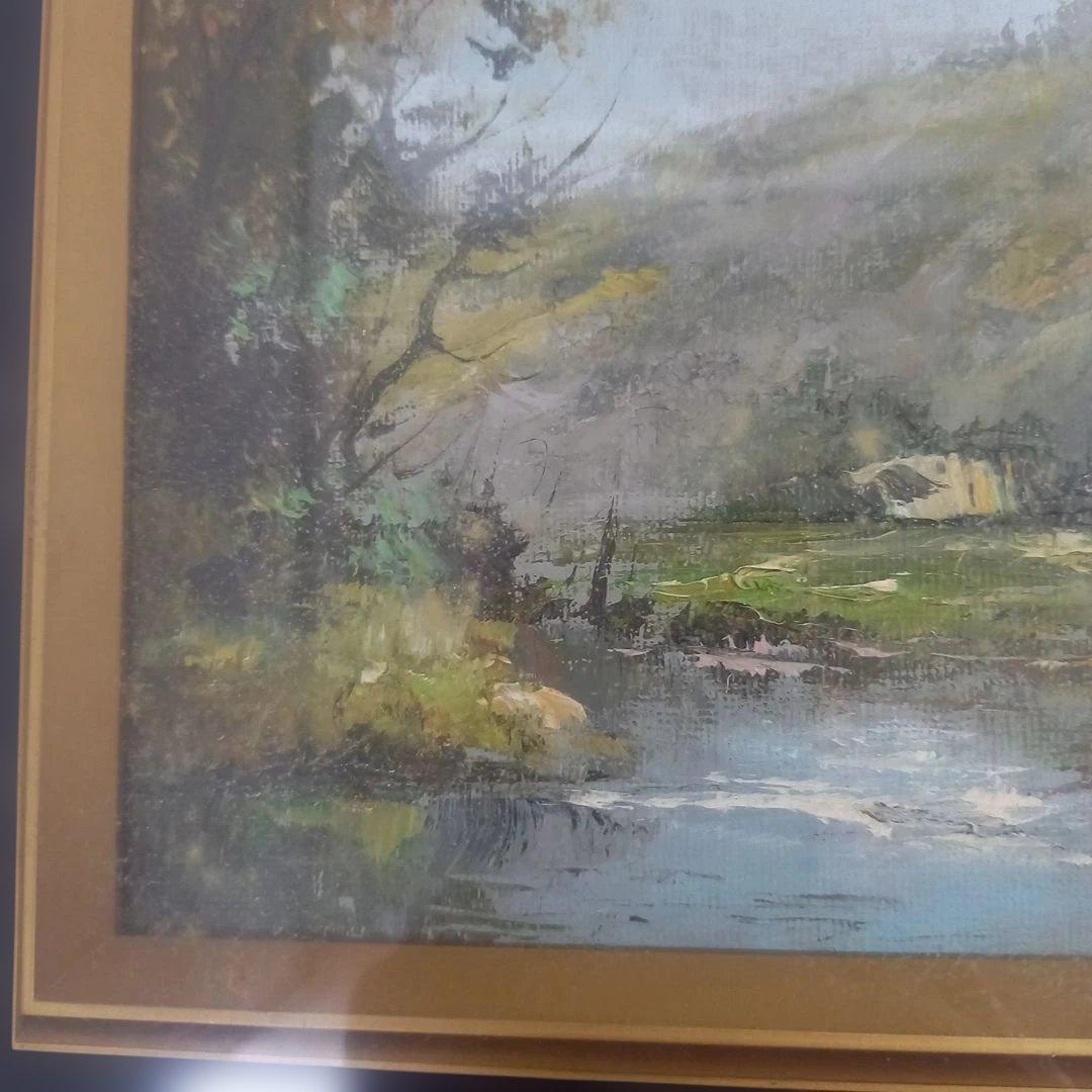 油彩肉筆画「白馬連峰」