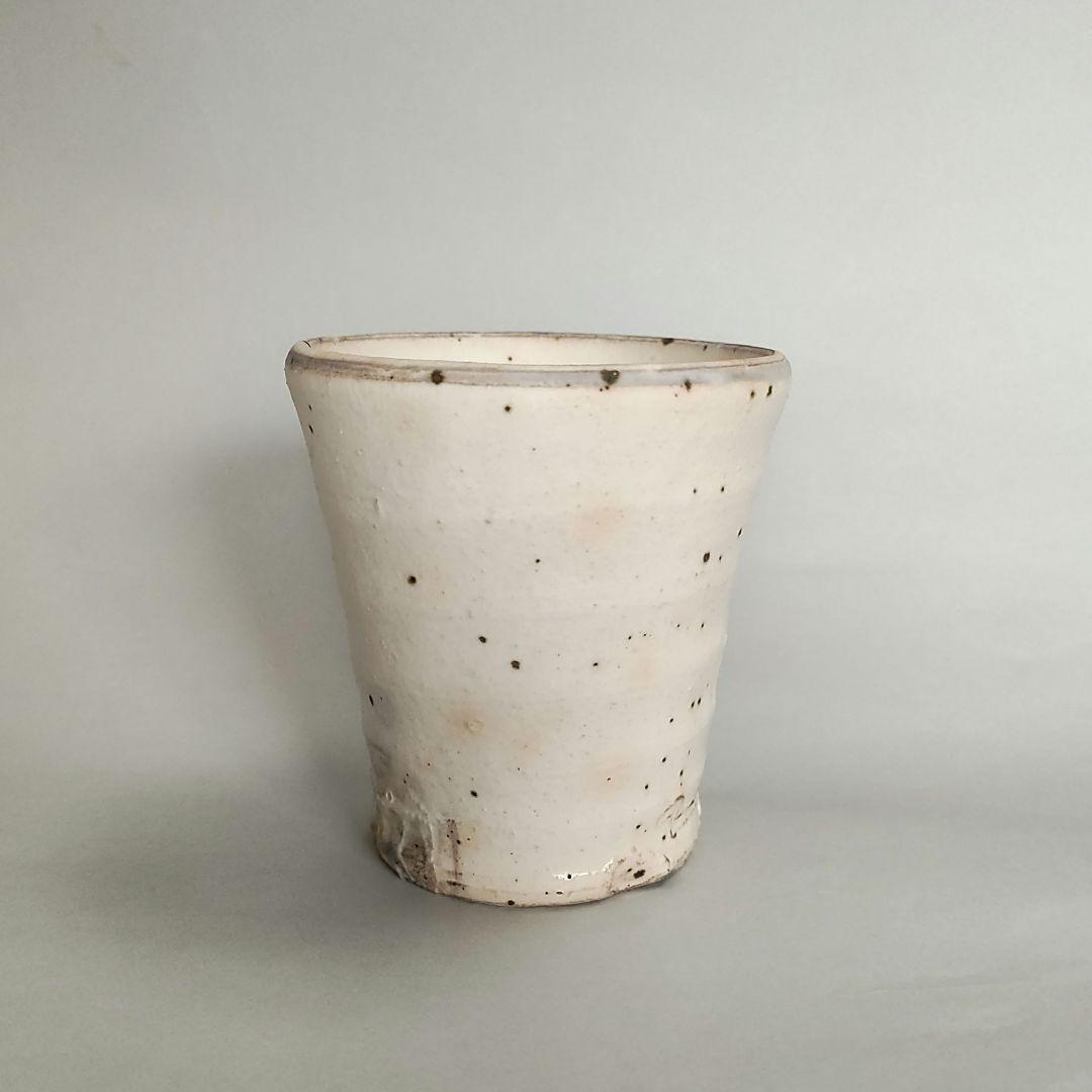 青木亮　粉引カップ　粉引湯呑