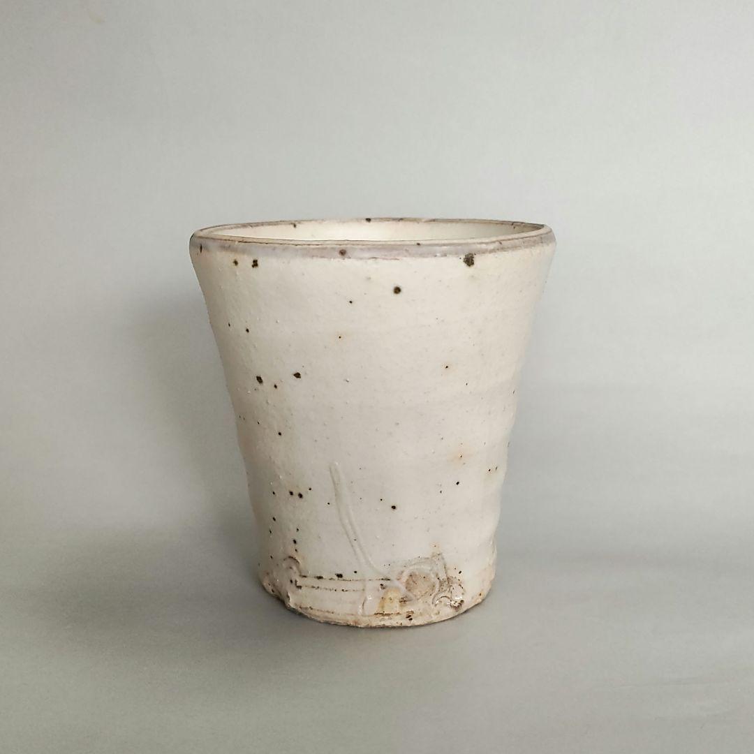 青木亮　粉引カップ　粉引湯呑