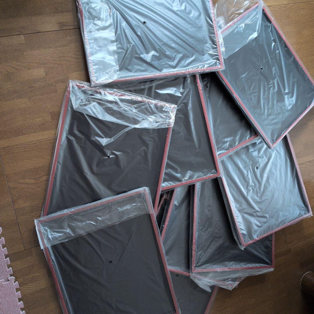 木製尺4切立長手盆　黒天朱