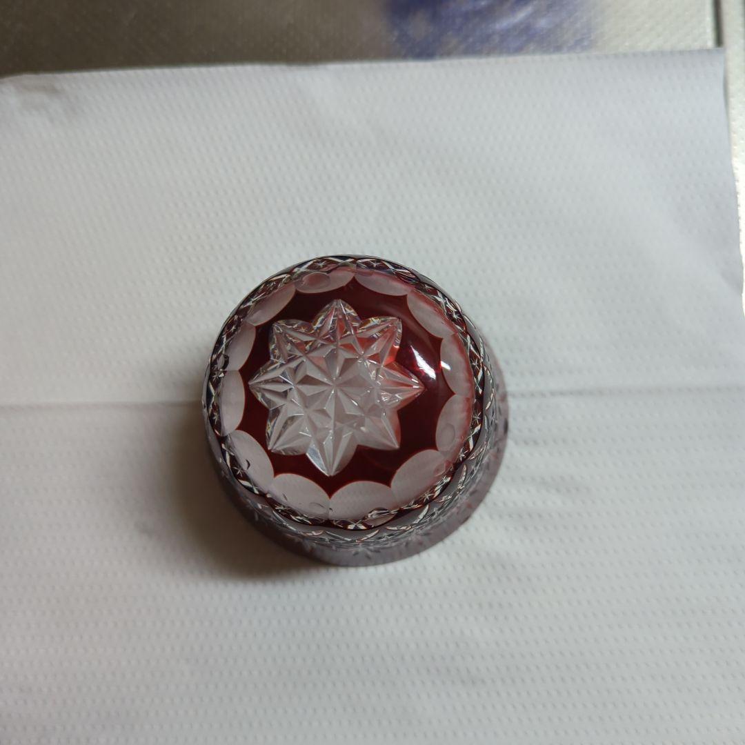 赤と青の江戸切子グラスセット