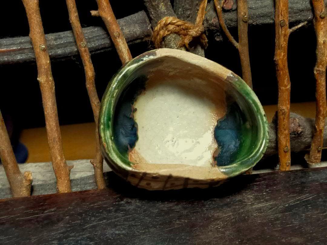 ♥美濃焼　織部　ぐい呑み　桐箱付き　ぐい飲み　骨董品