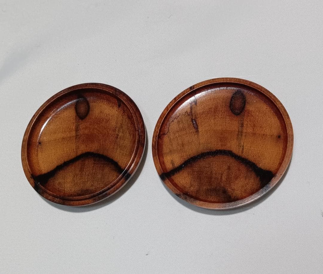 茶道具　木地師小谷宗隆作　摺漆塗黒柿丸香合　超美品！！