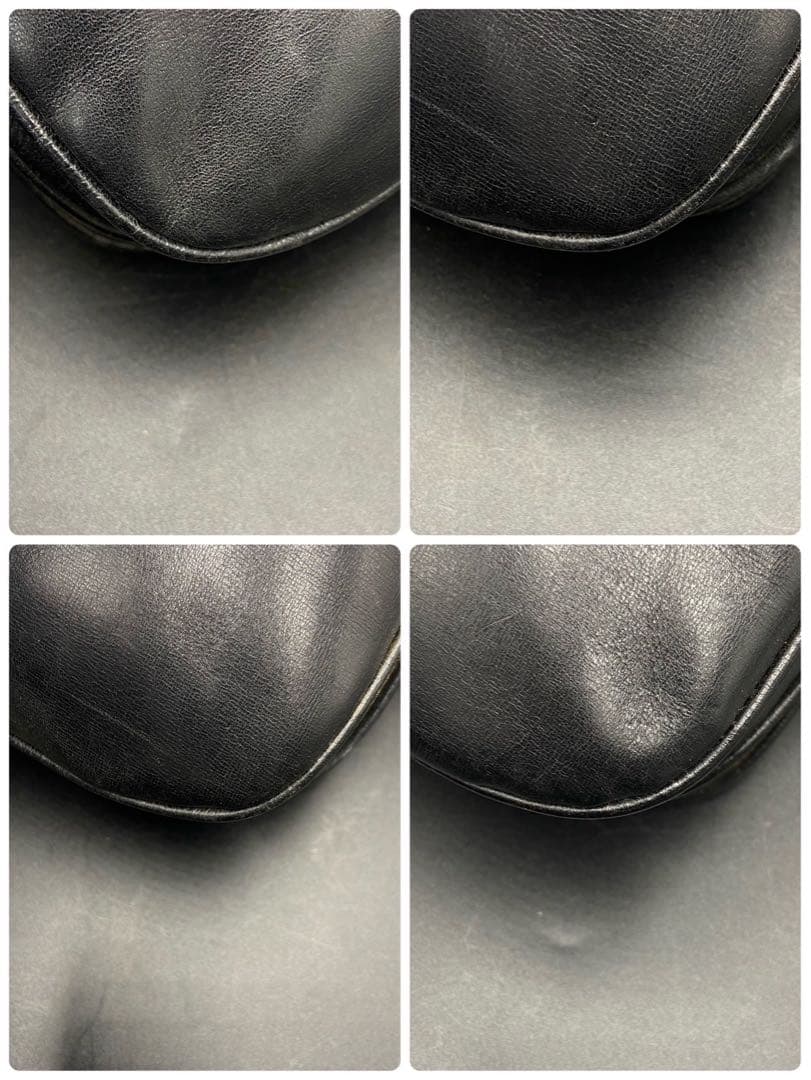 オールドグッチ ショルダーバック インターロッキング ロゴ ブラック レザー