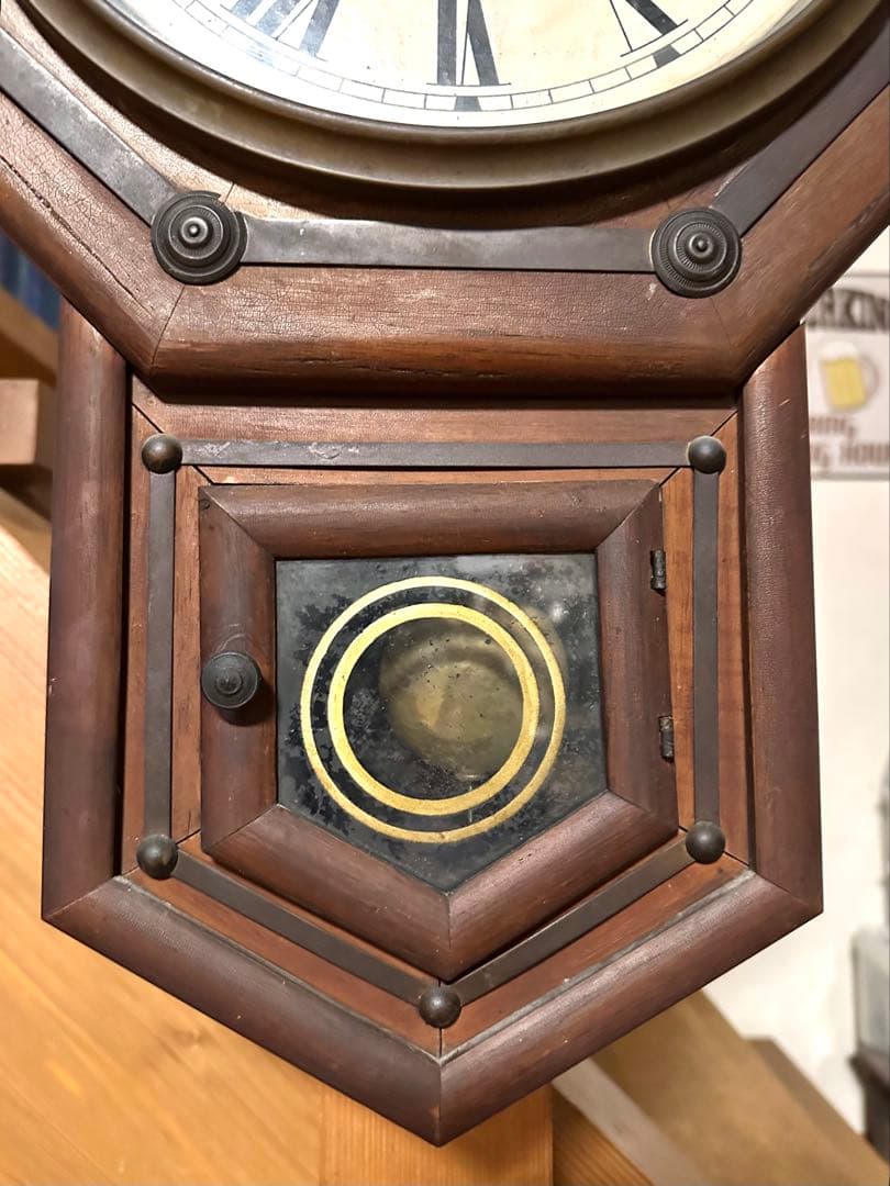 タイメックス　の前身 ウォーターベリークロックの柱時計 made in USA