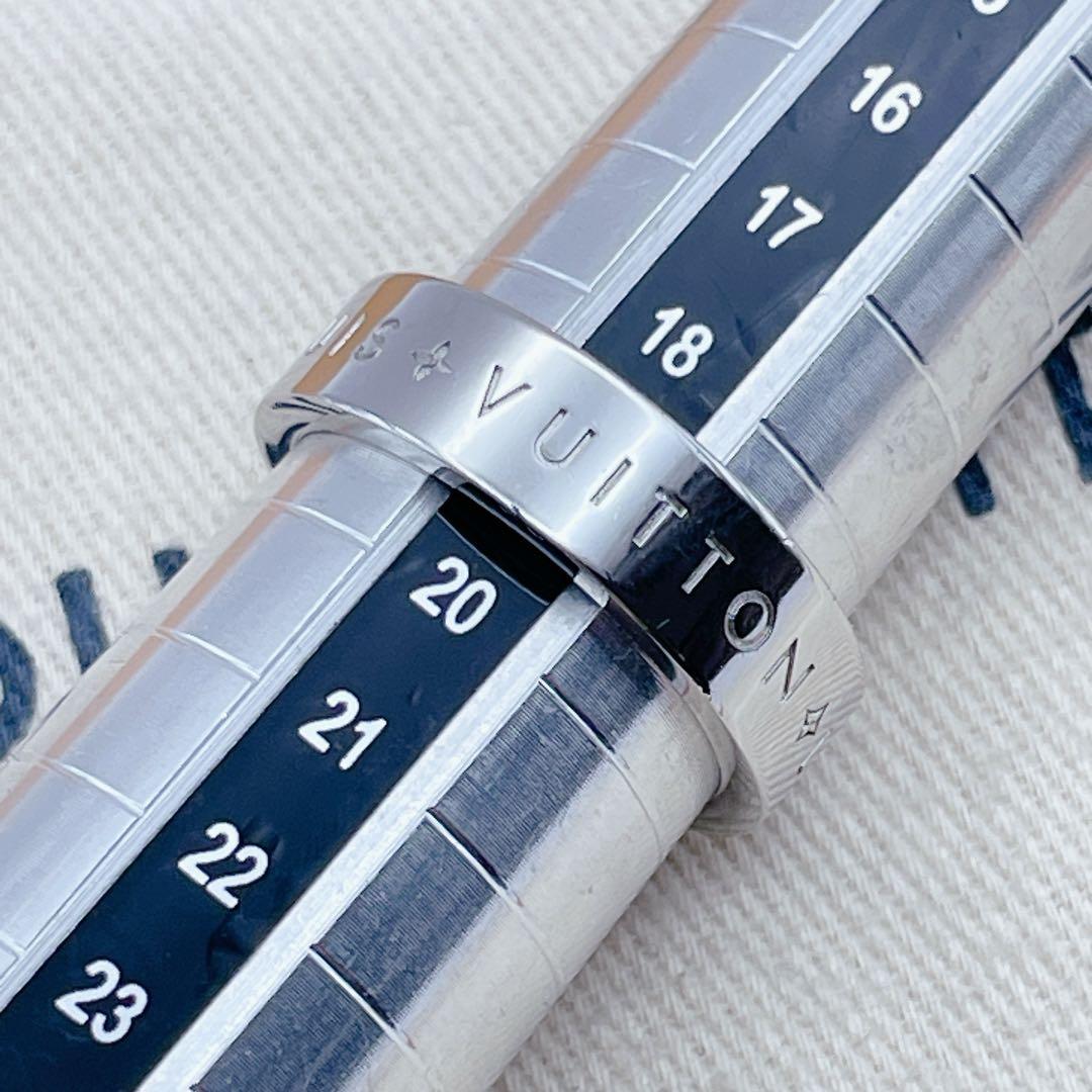 LOUIS VUITTON リング　指輪　モザイク　ロゴ　パラジウム　シルバー