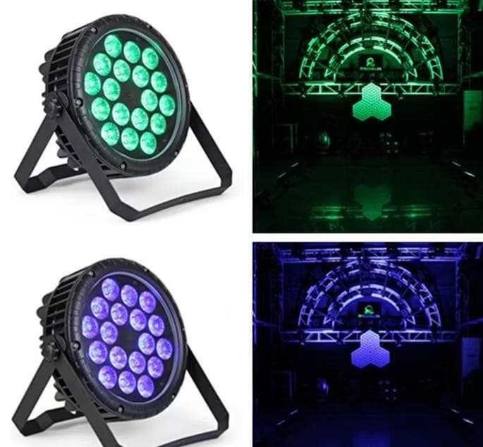 LEDパーライト 18×10W RGBW 防水 DMX512／サウンド対応