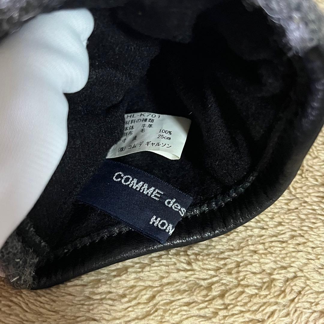 コムデギャルソン COMME des GARCONS ウールレザー 手袋 グレー
