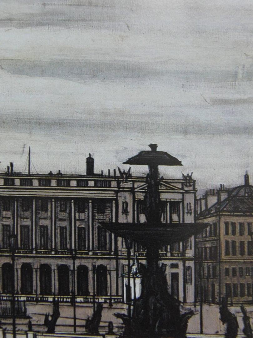 ベルナール・ビュッフェ、希少画集の額装画、オーダーマット付・日本製新品額入