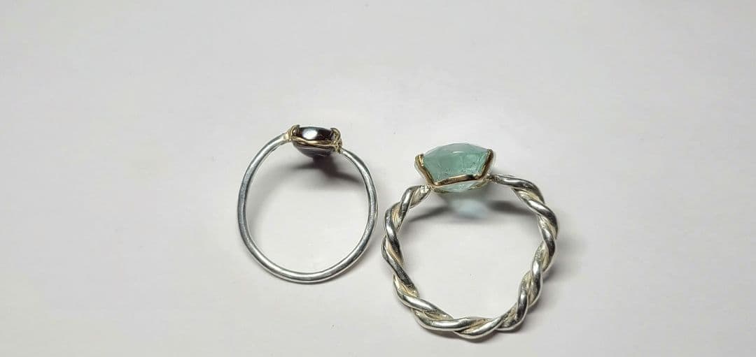 ミラノレインボーインクル入り★非加熱アクアマリン★オーダー