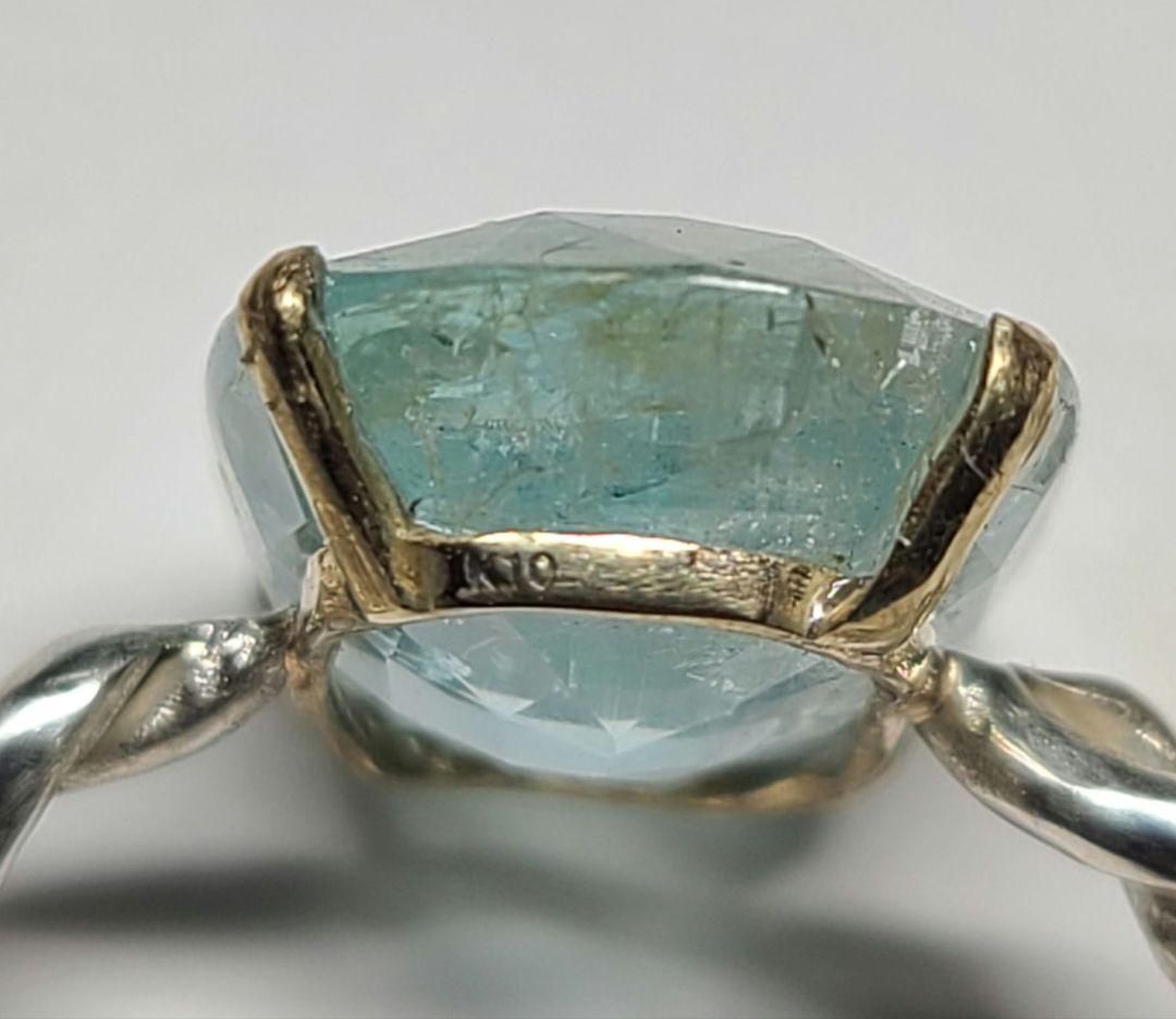 ミラノレインボーインクル入り★非加熱アクアマリン★オーダー