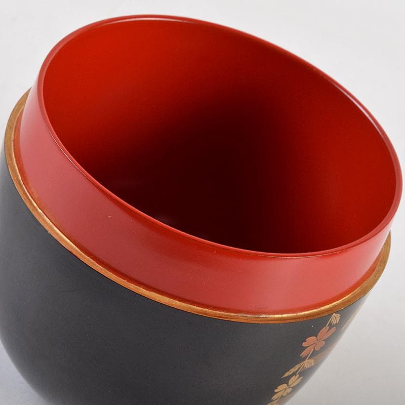 茶道具　山中塗　中村宗悦作　柳桜蒔絵　大棗　共箱　V　R9519