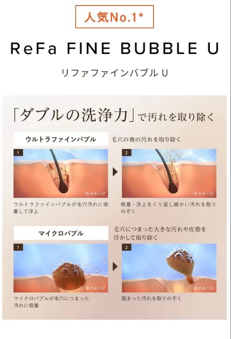 最終値下げ【美品】ReFa人気No.１ ReFa FINE BUBBLE Ｕ