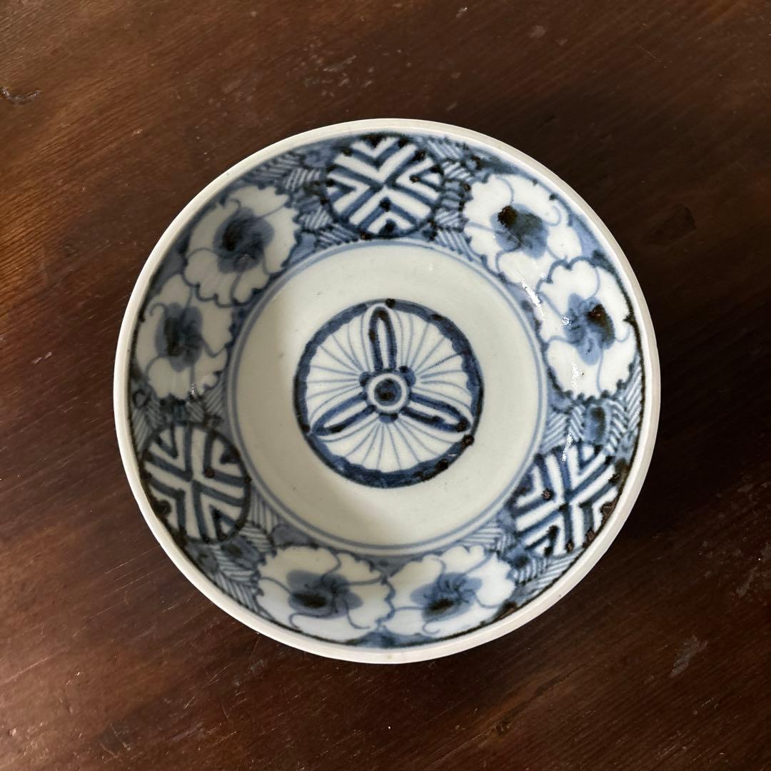 古伊万里膾皿5点内1点ヒビ有り　古道具　骨董　アンティーク　白磁　酒器　検:李朝